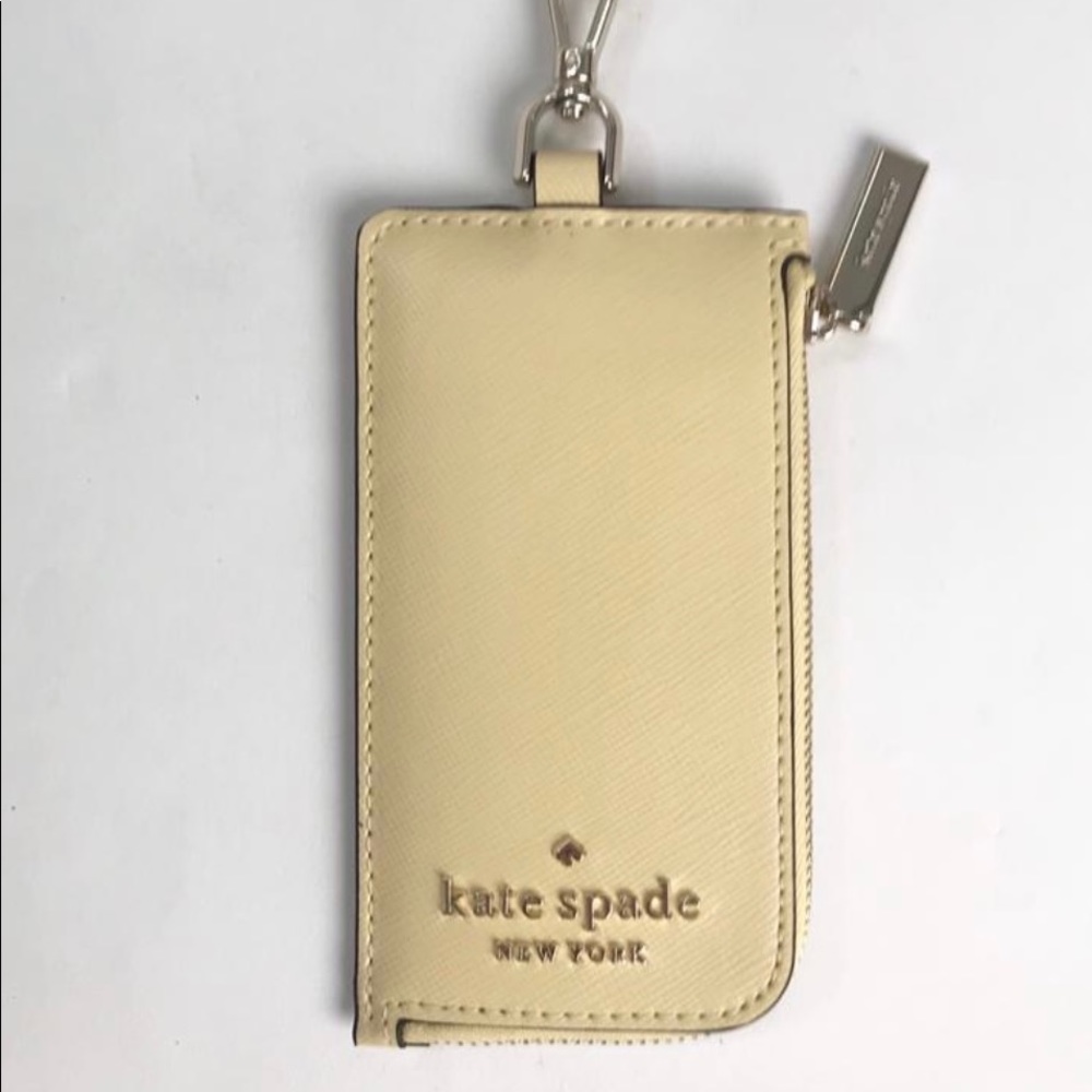 NWT! Kate Spade lanyard butter yellow